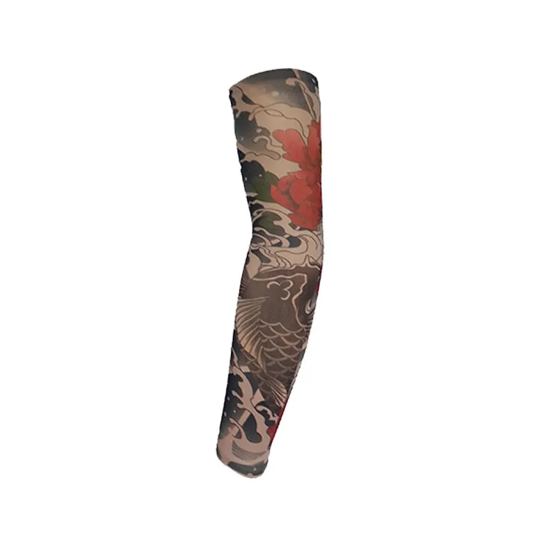 2 Pieces/lot Summer Fake Tattoo Arm Sleeves Fashion Men/Women Sunscreen Cycling Arm Sleeves Under T shirt Dress Stockings