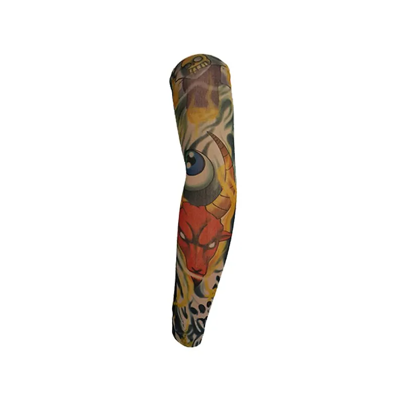 2 Pieces/lot Summer Fake Tattoo Arm Sleeves Fashion Men/Women Sunscreen Cycling Arm Sleeves Under T shirt Dress Stockings