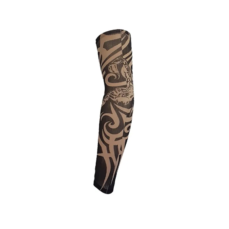 2 Pieces/lot Summer Fake Tattoo Arm Sleeves Fashion Men/Women Sunscreen Cycling Arm Sleeves Under T shirt Dress Stockings