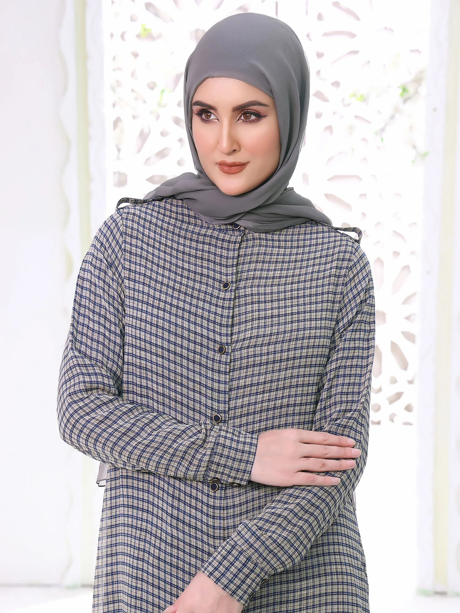 Abaya Gingham