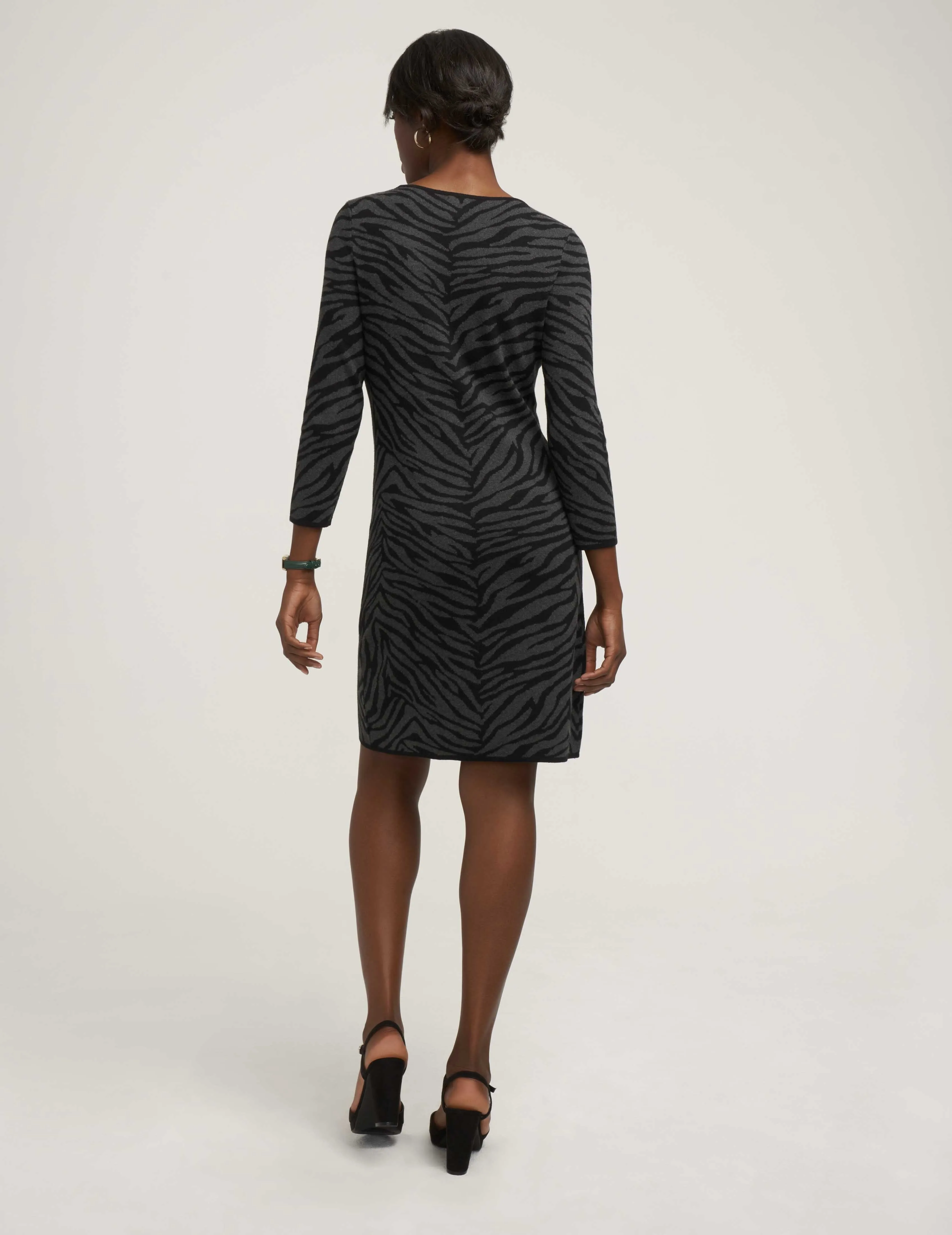 Animal Jacquard Sweater Dress- Sale