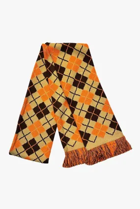Argyle Long Jacquard Scarf Marmalade