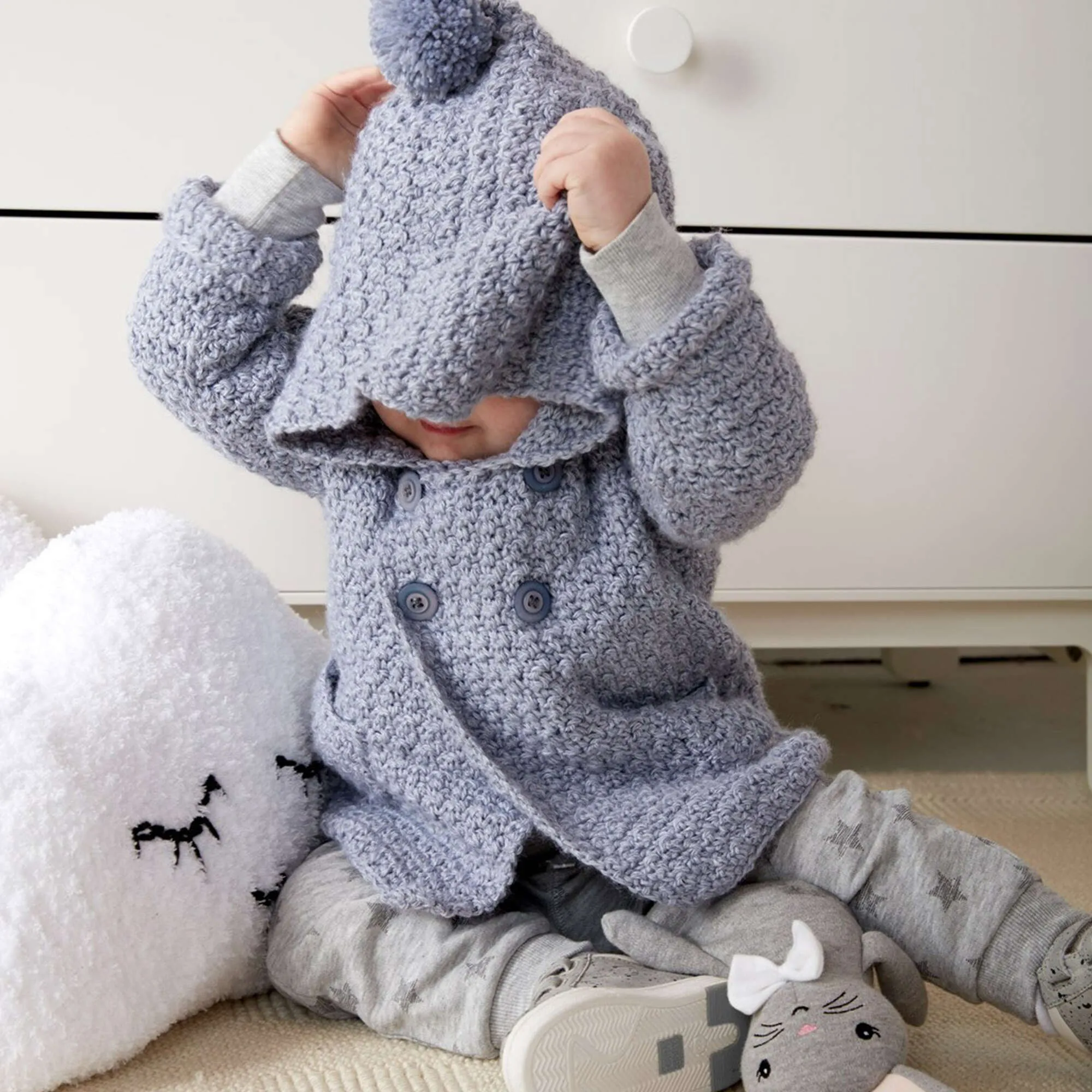 Bernat Big Kid Cozy Crochet Hoodie