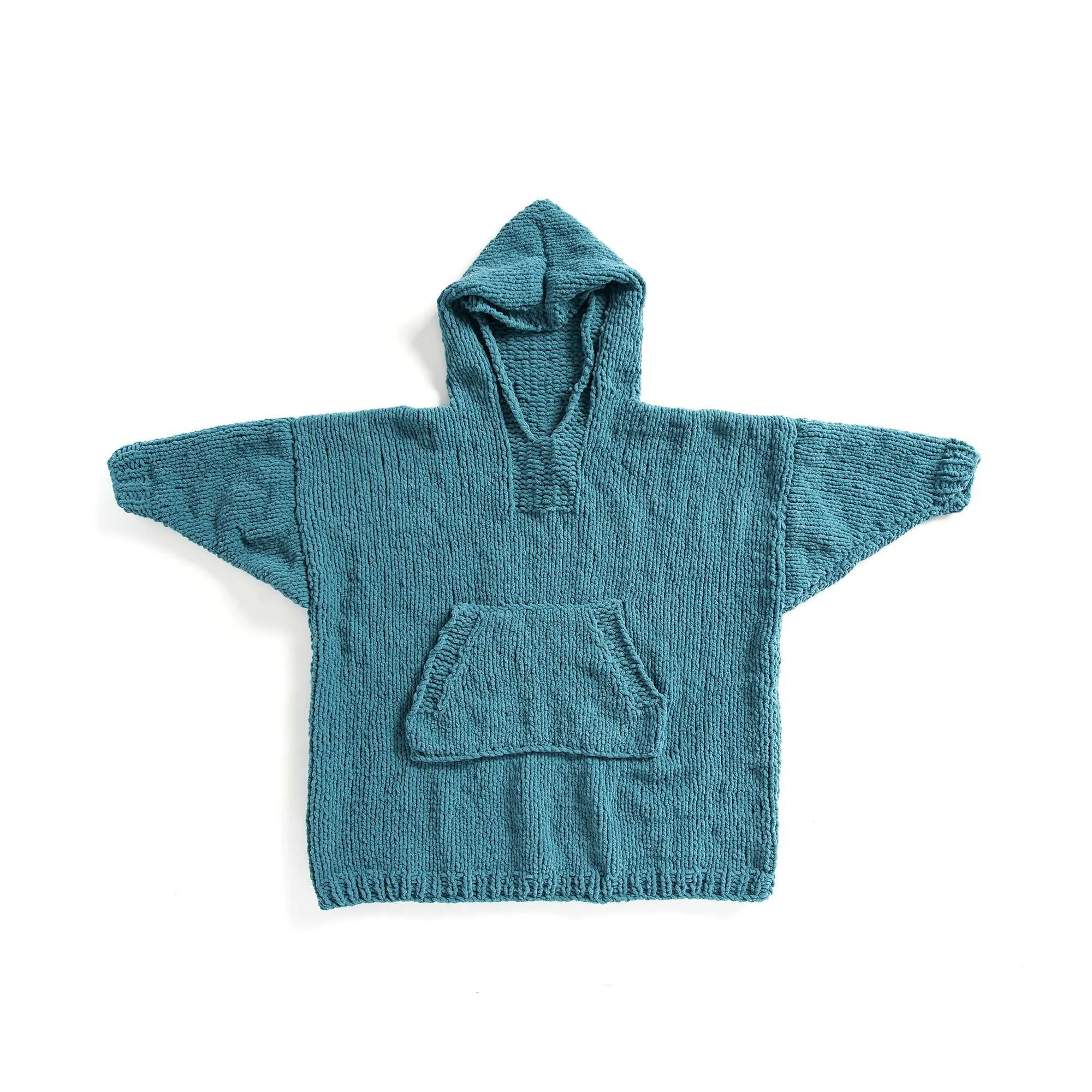 Bernat Lounge Around Knit Blanket Hoodie