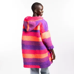 Bernat Supersized Stripy & Snug Crochet Hoodie