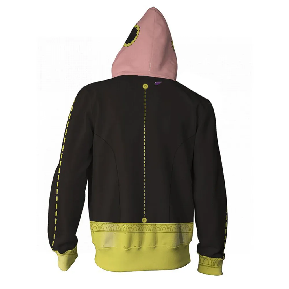 Cosplay Anya Hoodie 3D Printed Hooded Sweatshirt Zip Up Jacket Coat