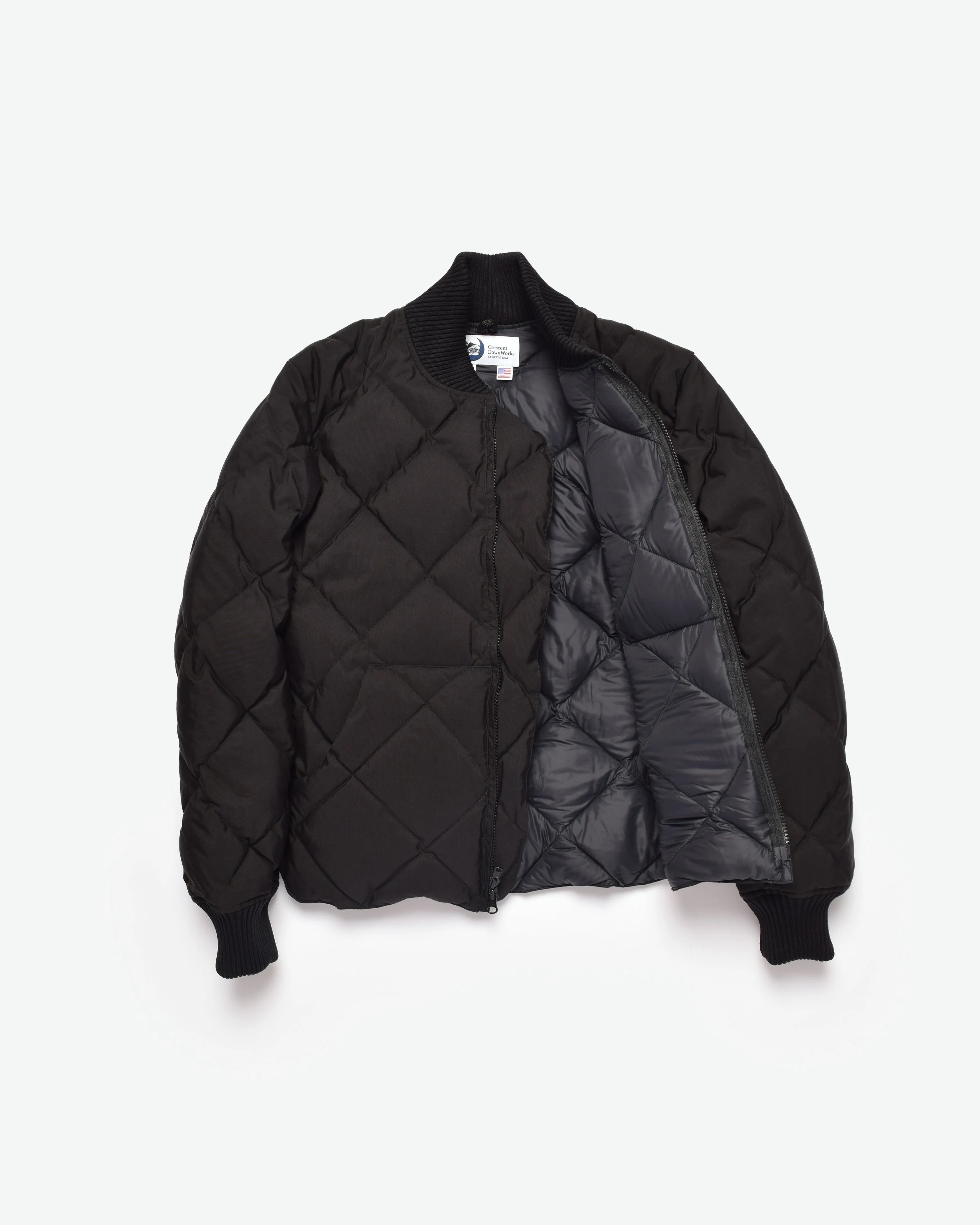 Diagonal Quilt Sweater - Black (Final Sale)