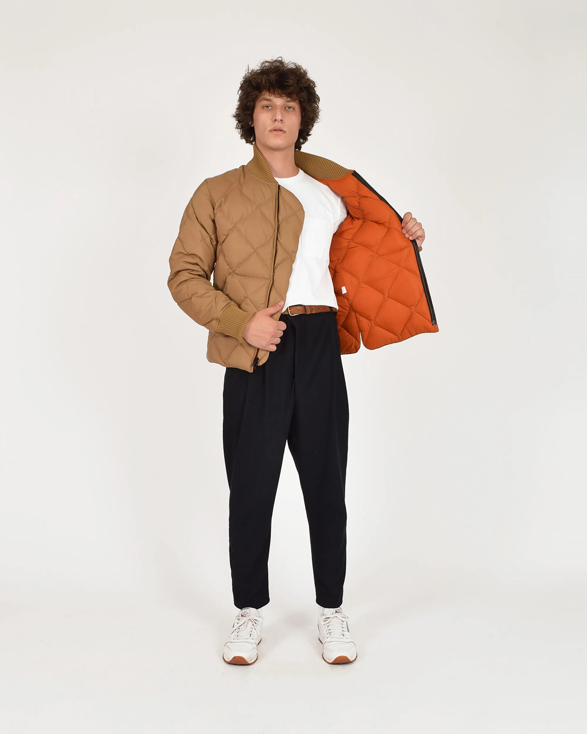 Diagonal Quilt Sweater - Tan (Final Sale)