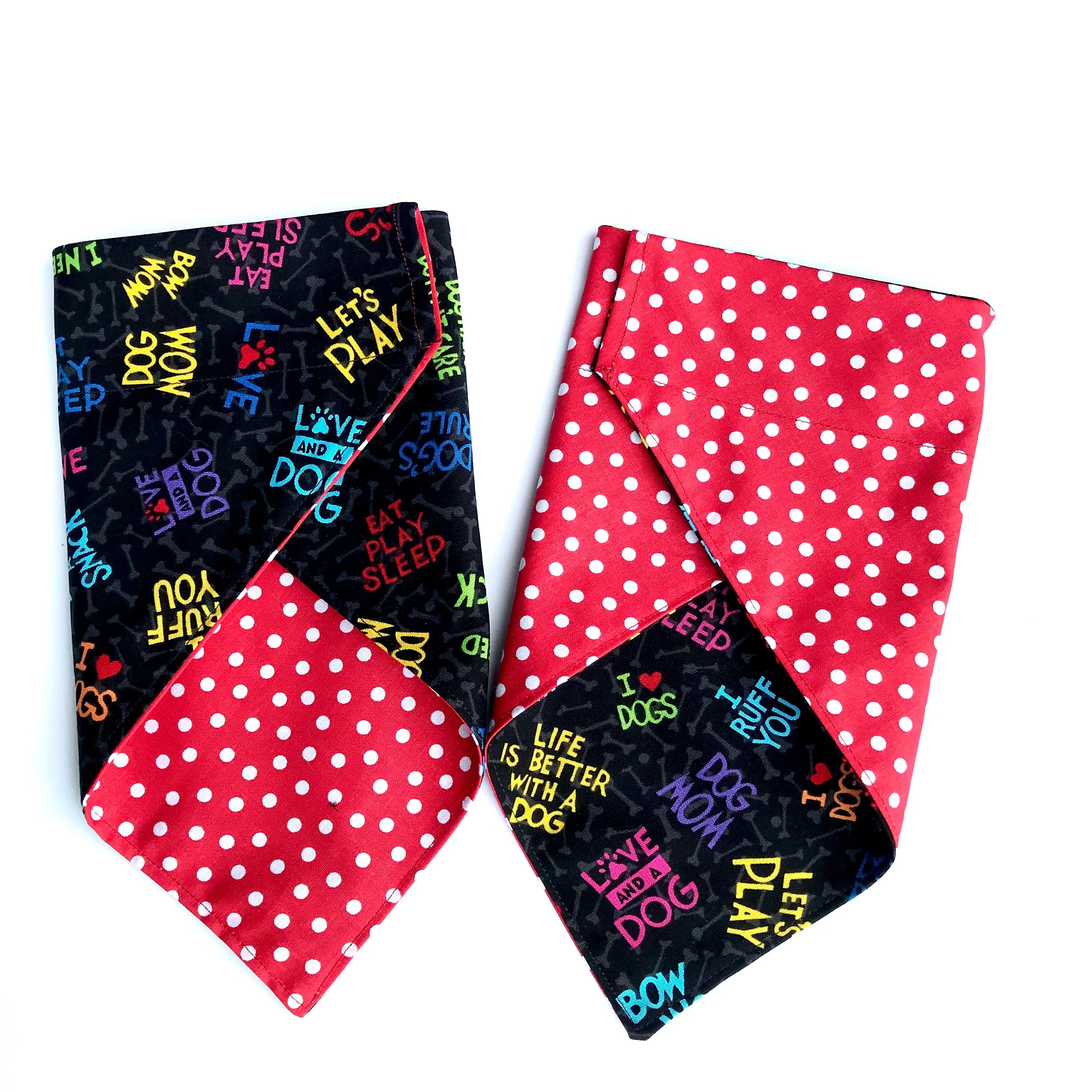 Dog Scarf - Dogs Rule/Red Dot
