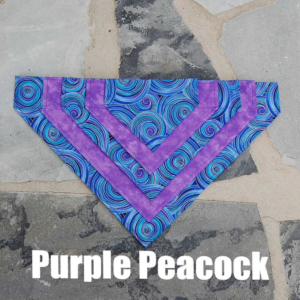 Dog Scarf - Peacock/Purple