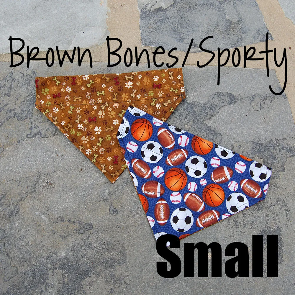 Dog Scarf - Sporty/Brown Bone