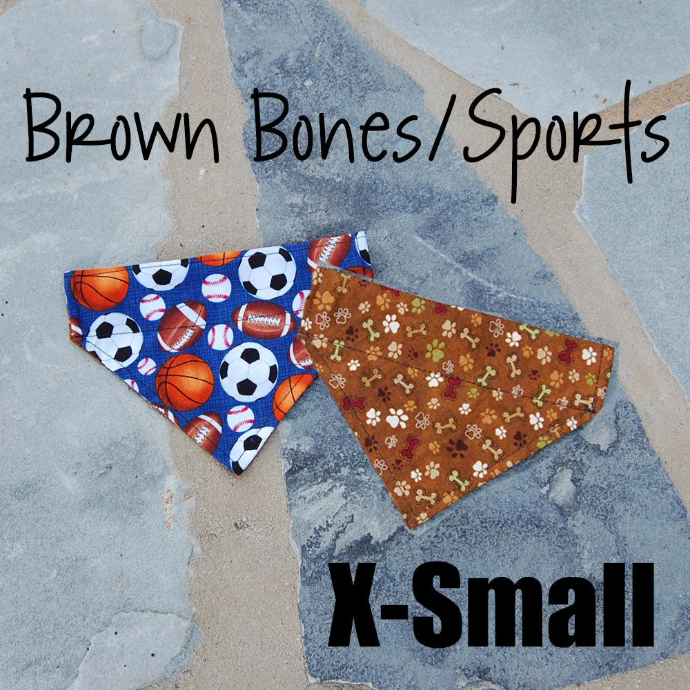 Dog Scarf - Sporty/Brown Bone