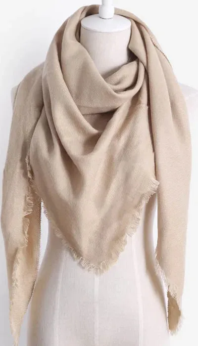 elvesmall New Fashion Winter Warm Triangle Scarf For Women Pashmina Shawl Cashmere Plaid Scarves Blanket Shawls Scarf Female Stole