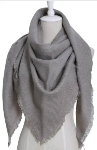 elvesmall New Fashion Winter Warm Triangle Scarf For Women Pashmina Shawl Cashmere Plaid Scarves Blanket Shawls Scarf Female Stole