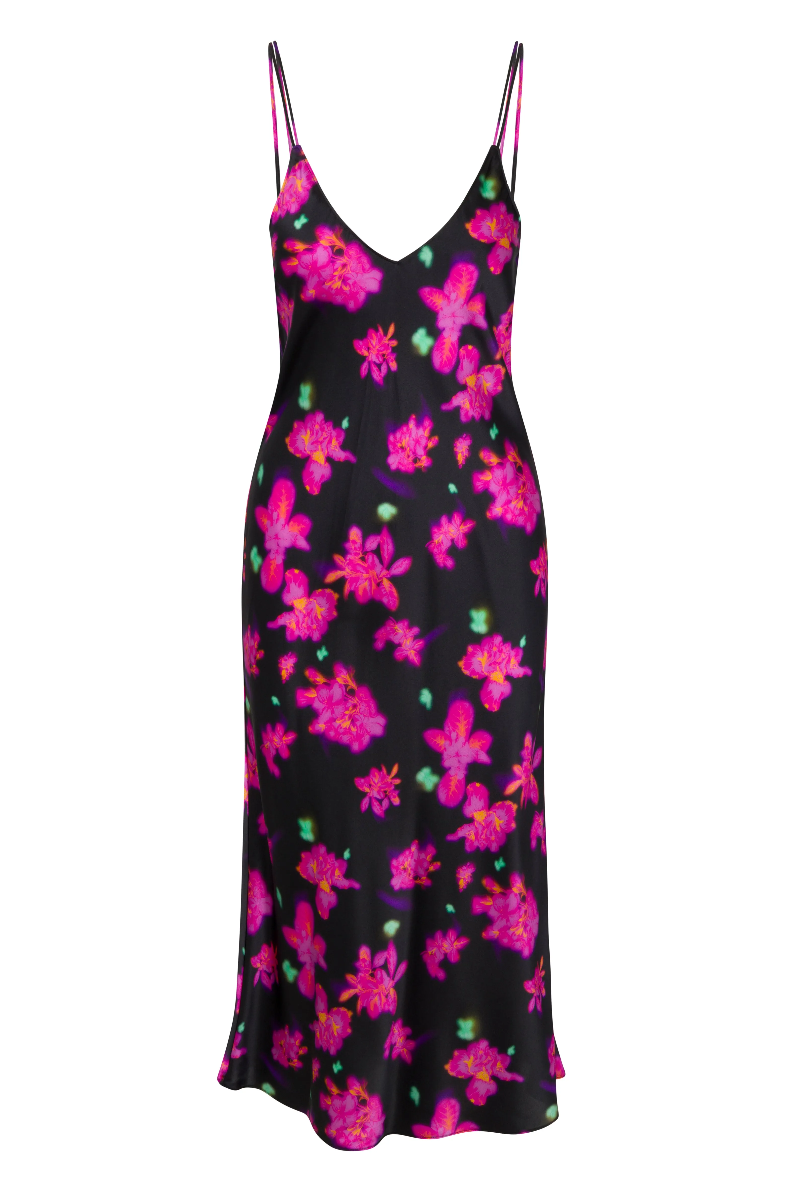 Emma Slip Dress - Neon Flower