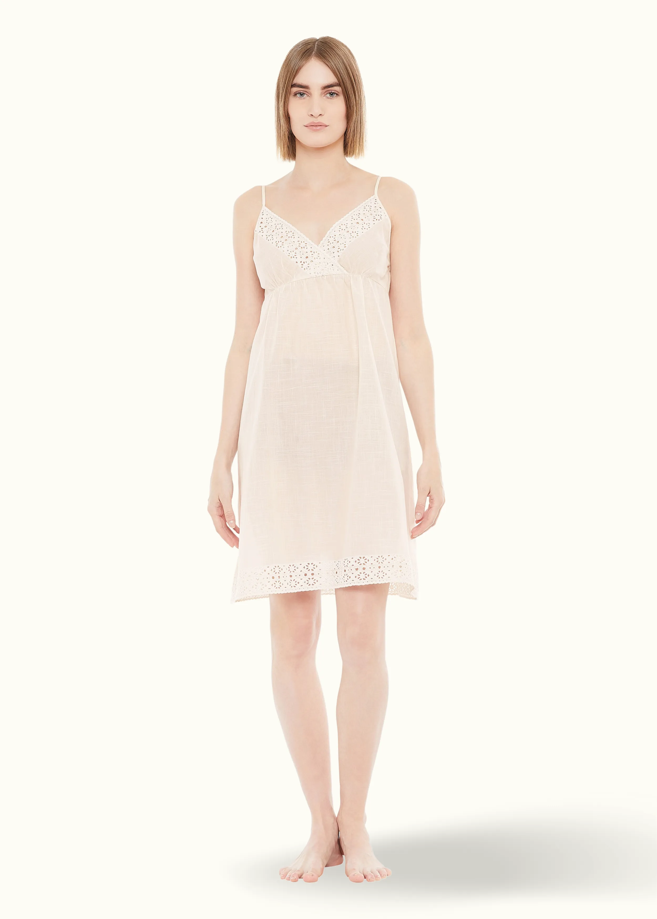 Grace Cotton Embroidered Slip Dress