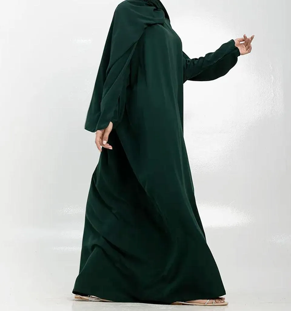 Green Instant Hijab Abaya