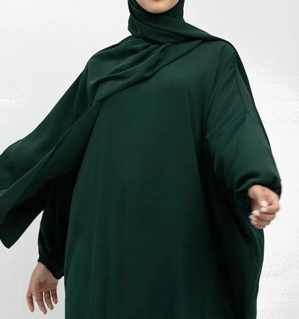 Green Instant Hijab Abaya