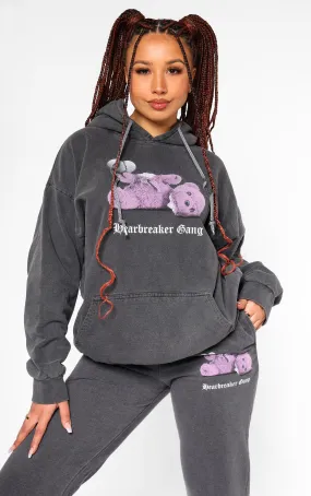 Heartbreaker Gang Teddy Bear 🧸 Charcoal Tracksuit Hoodie & Joggers