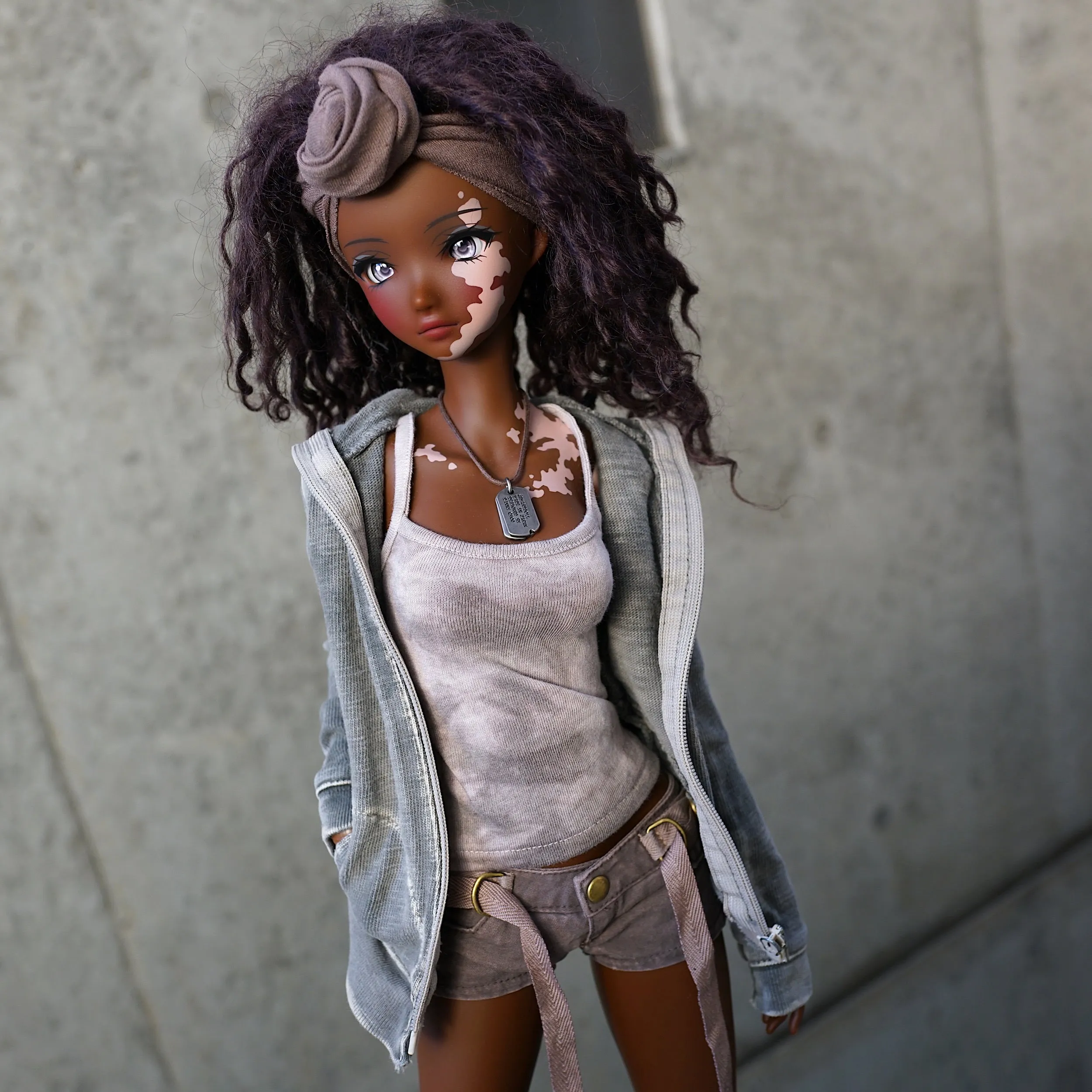 Hooded Zip Cardigan (Ash Gray)