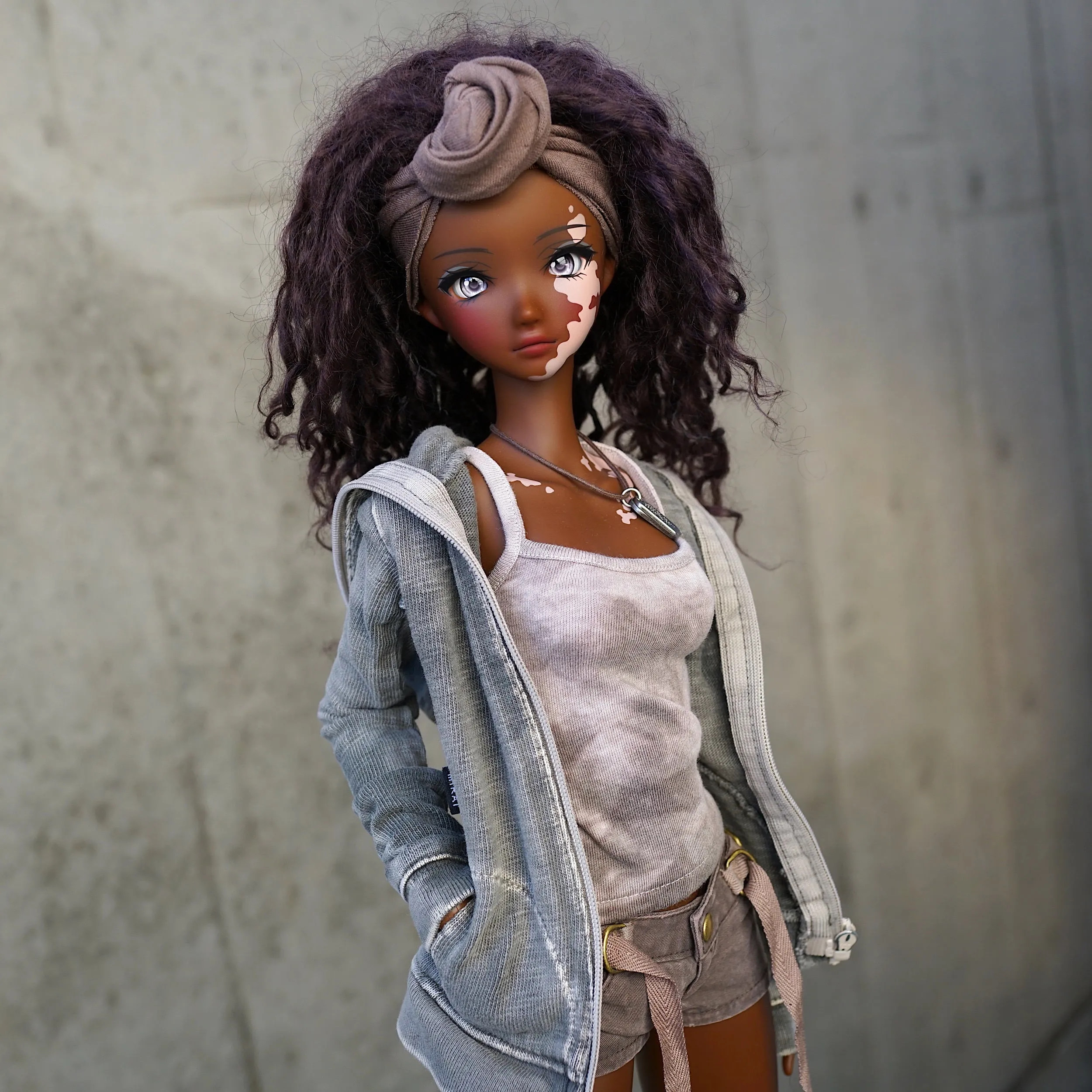 Hooded Zip Cardigan (Ash Gray)