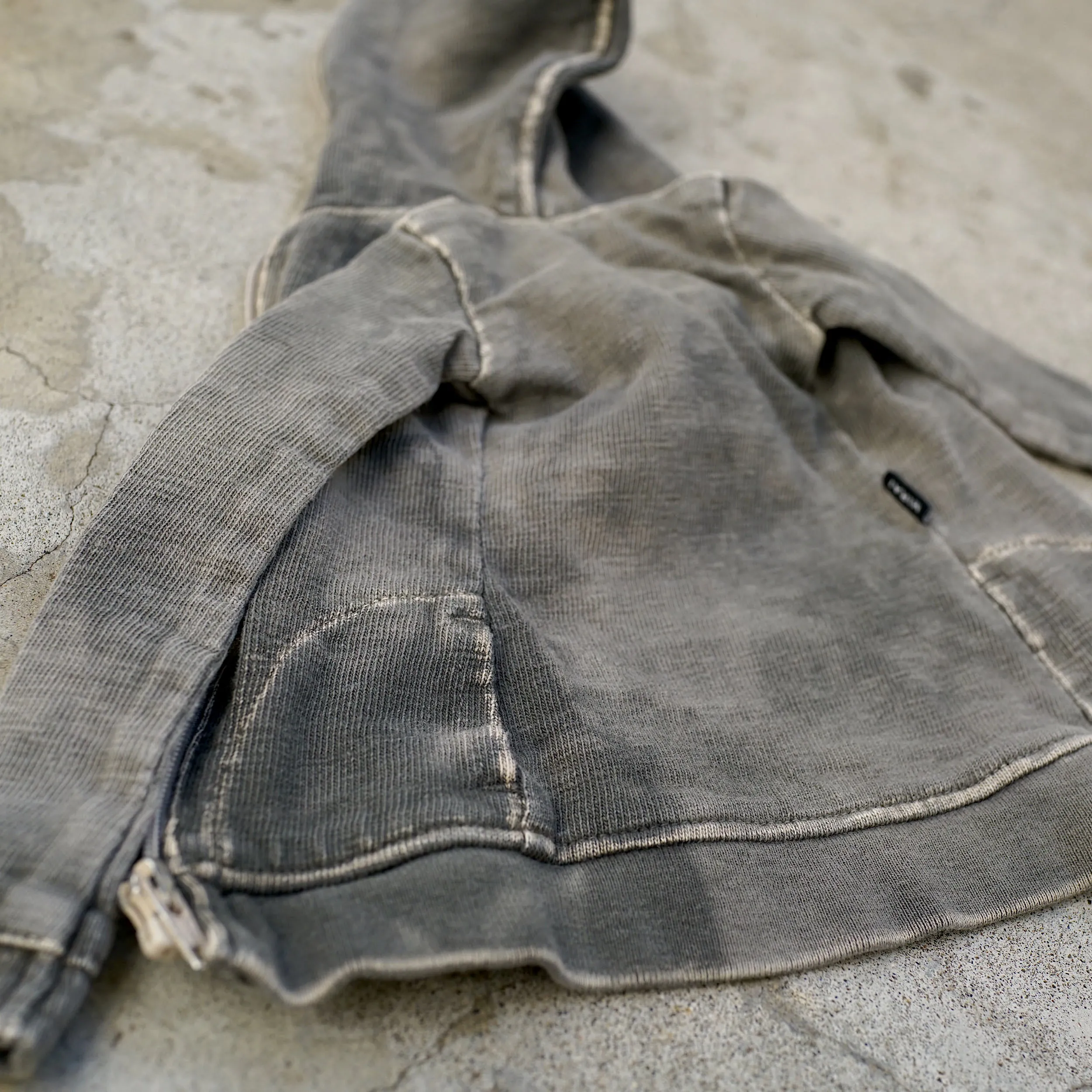 Hooded Zip Cardigan (Ash Gray)