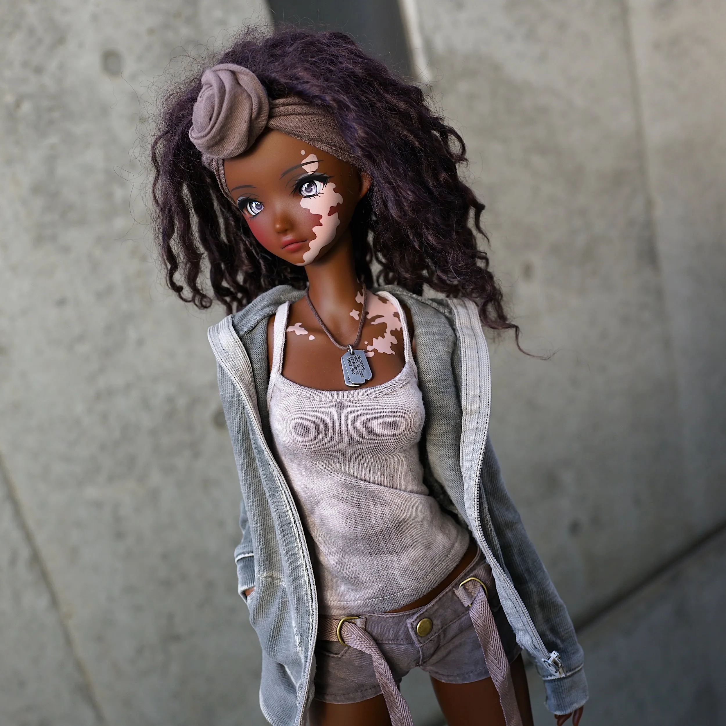 Hooded Zip Cardigan (Ash Gray)