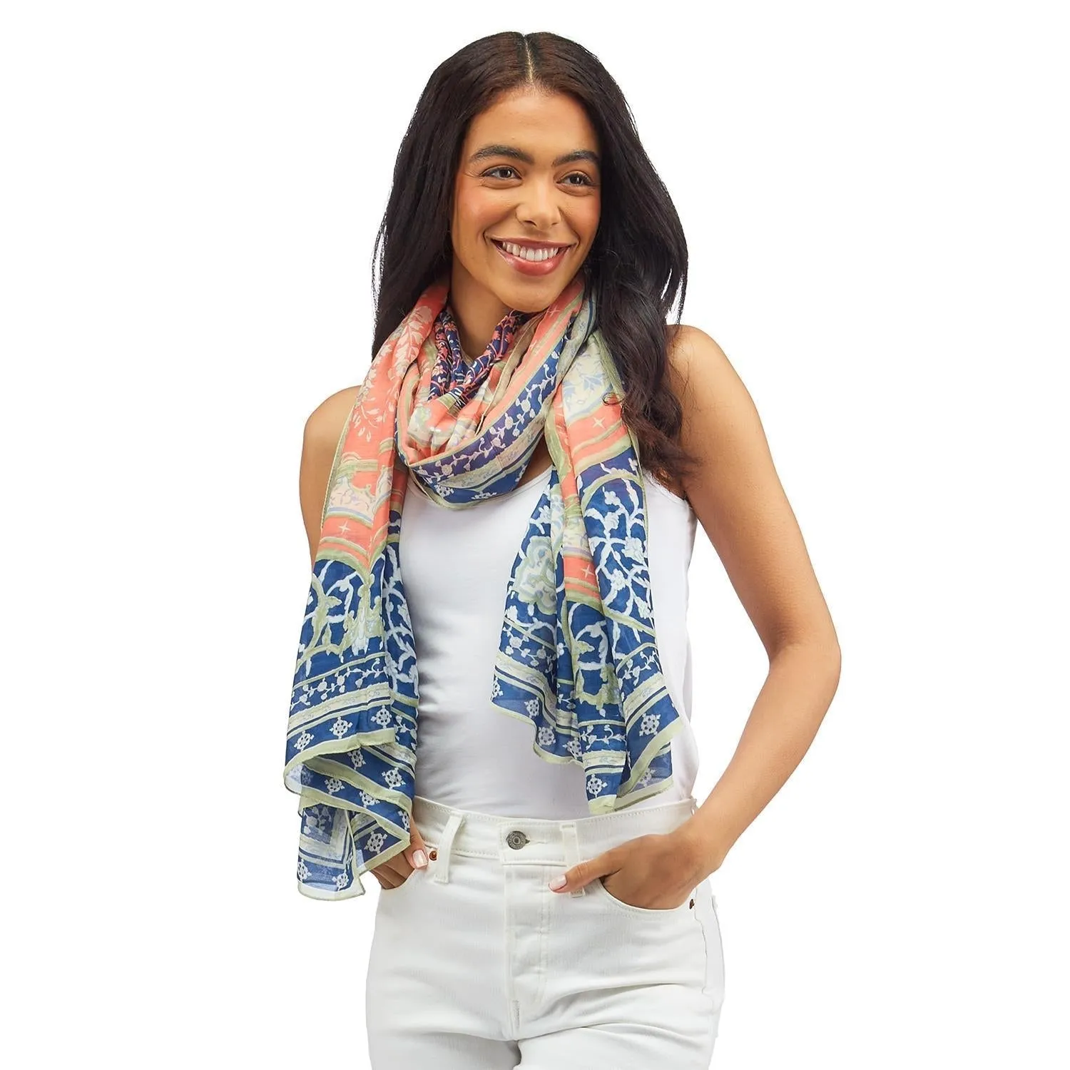 Indian Summer Blue Scarf