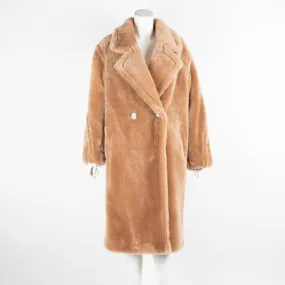 Jane & Tash Beige Faux Fur Coat