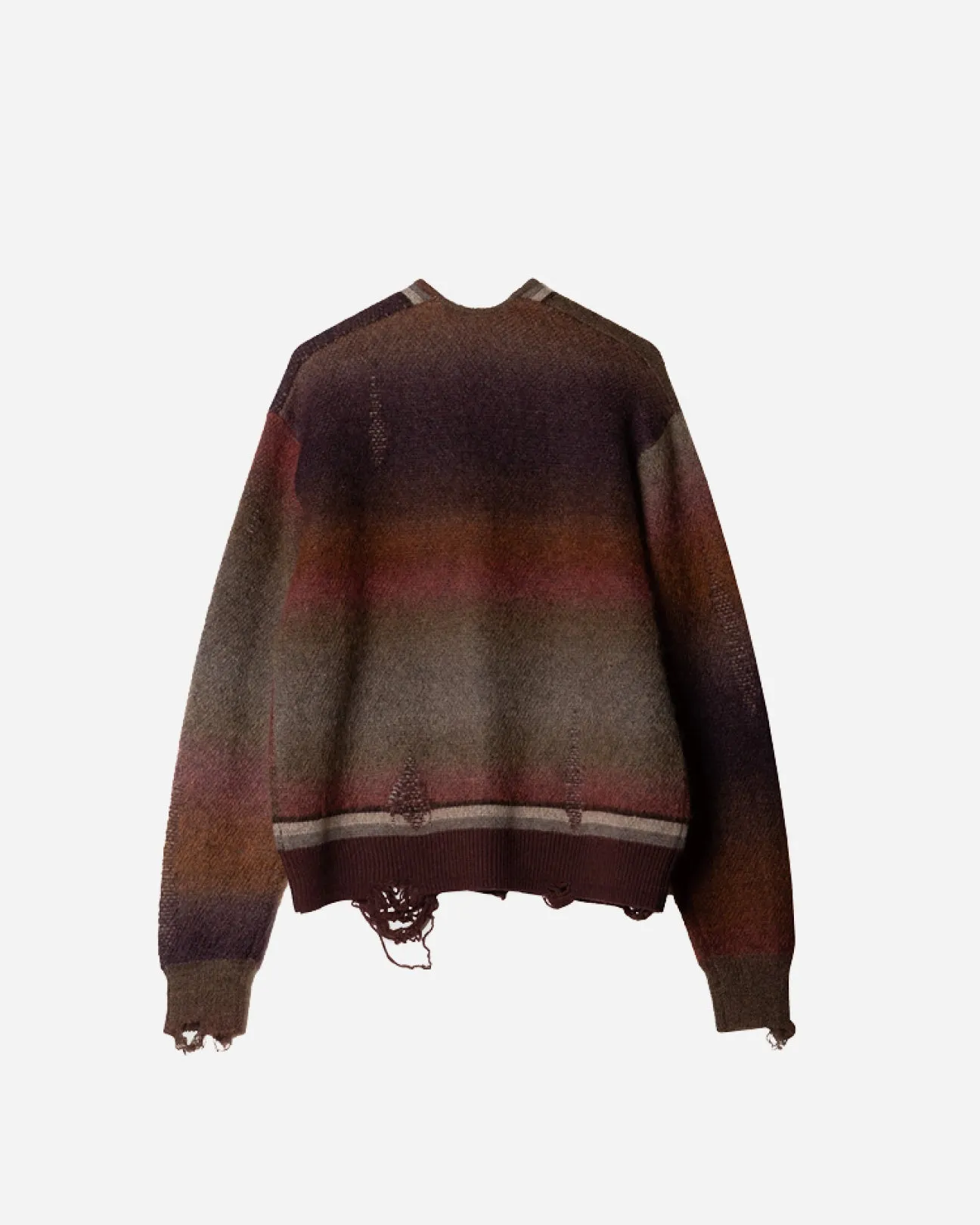 KASURI JACQUARD COMPACT CARDIGAN .10【GARNET】