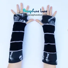 Katwise inspired needle-felted 100% cashmere upcycled sweater arm warmers -1775