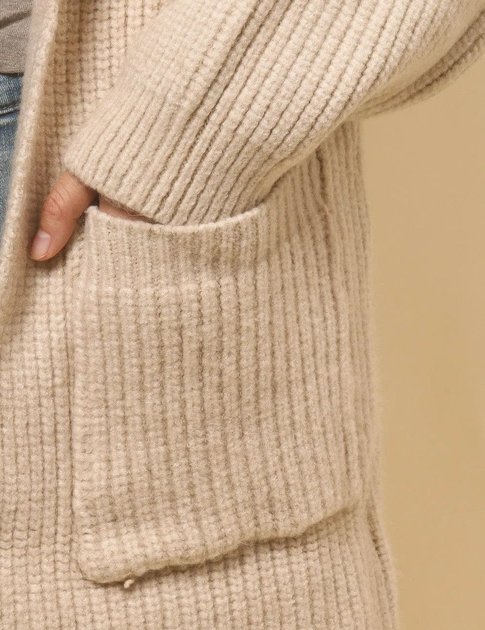 Ladies Solid Color Long Sleeve Shoodie Cardigan SKT4808