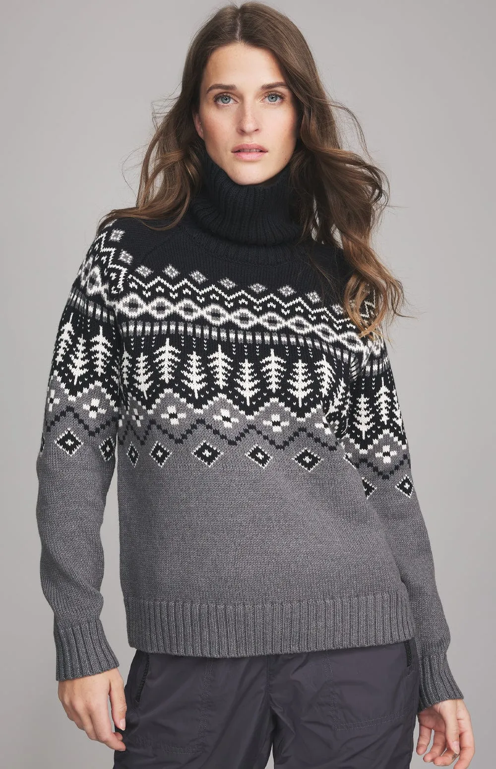 Logan Fair Isle Sweater | Black