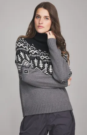 Logan Fair Isle Sweater | Black