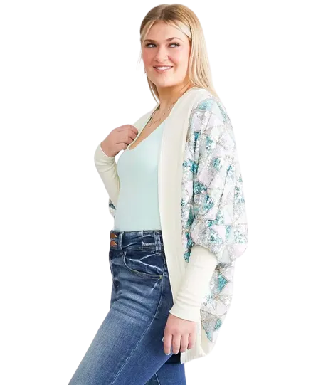 Miss Me Woman's Sequin Dolman Cardigan