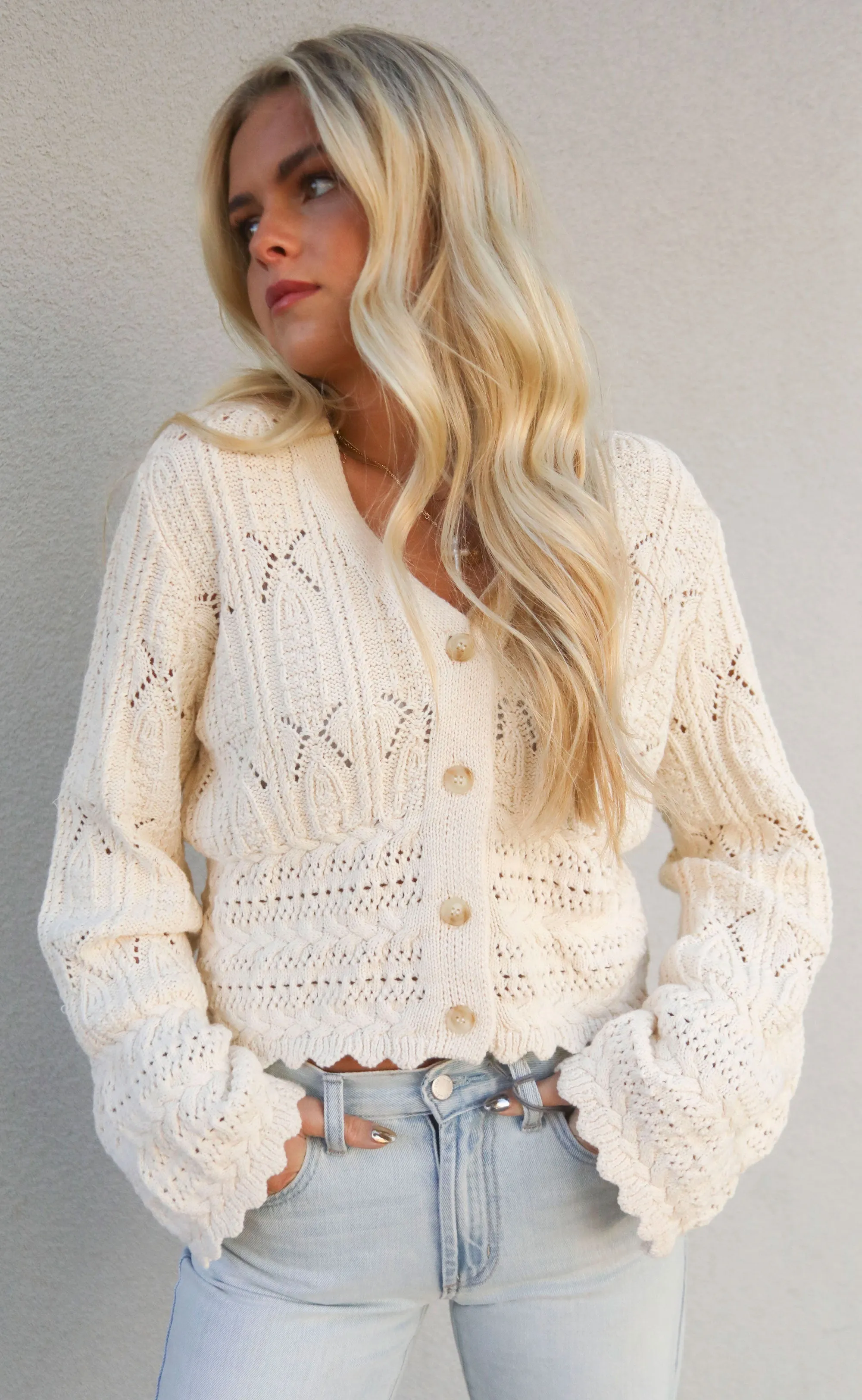 perfect partner cardigan - cream