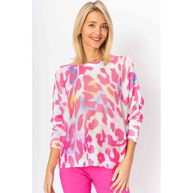 Pink Leopard Sweater