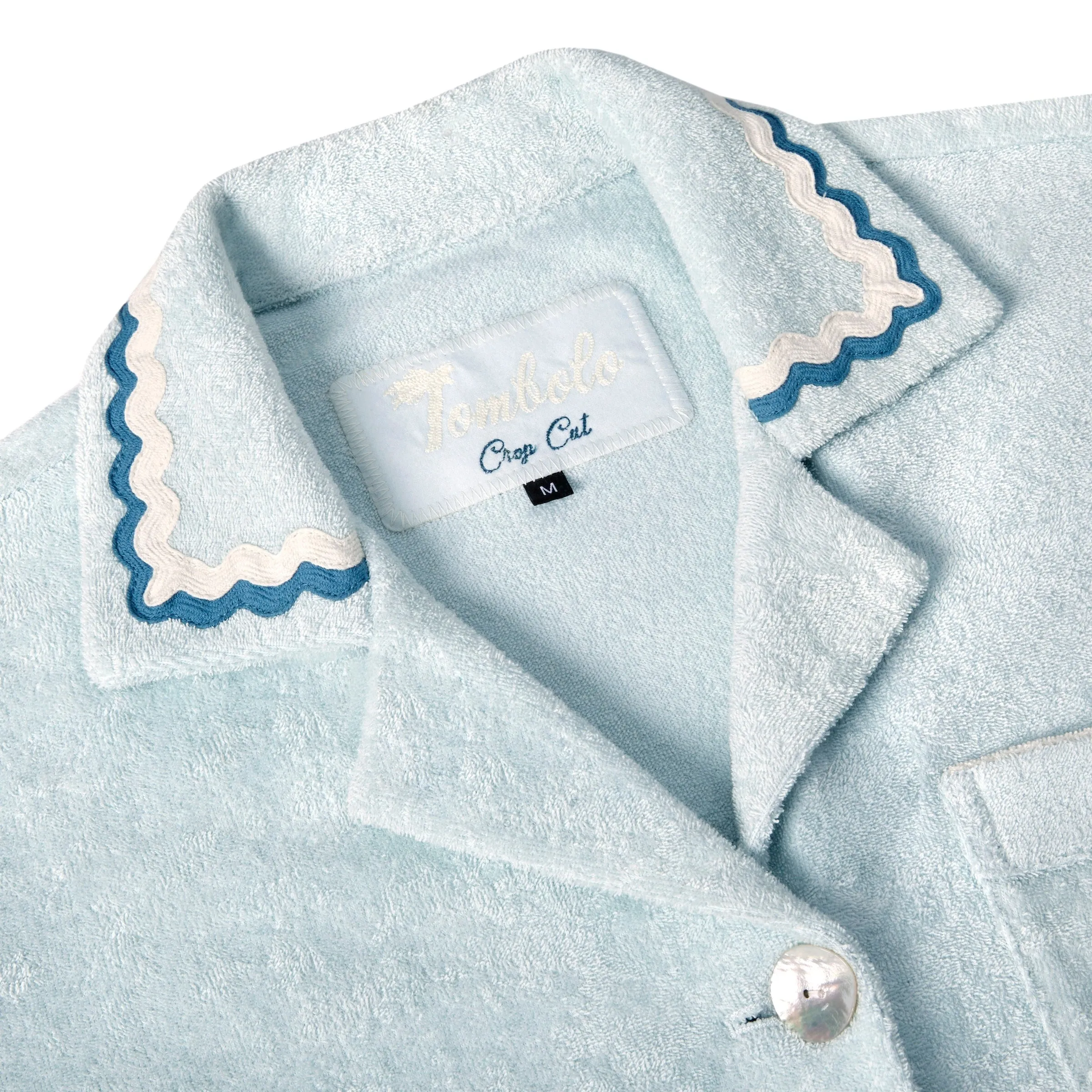 'Rick Rack' Cabana ~ Crop Cut (Sky Blue)