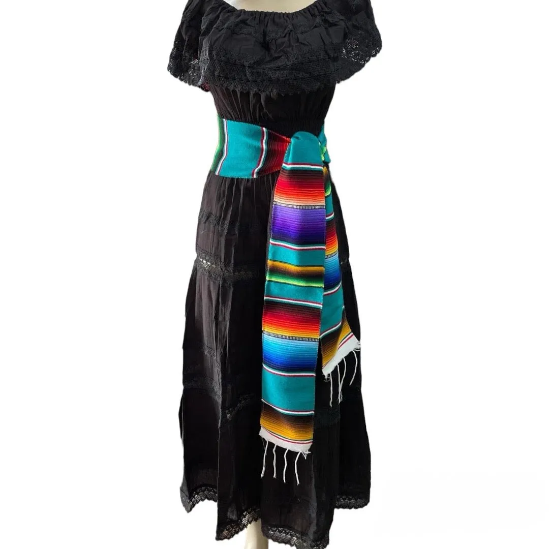 Serape Grad Stole Scarf Belt