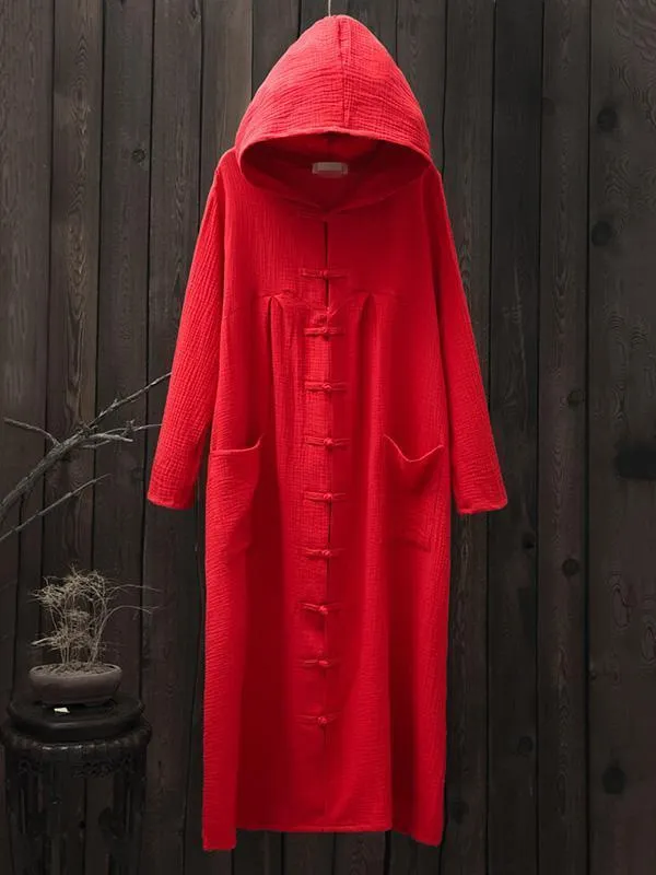Solid Color Long Sleeve Hoodie Outwear Cardigan