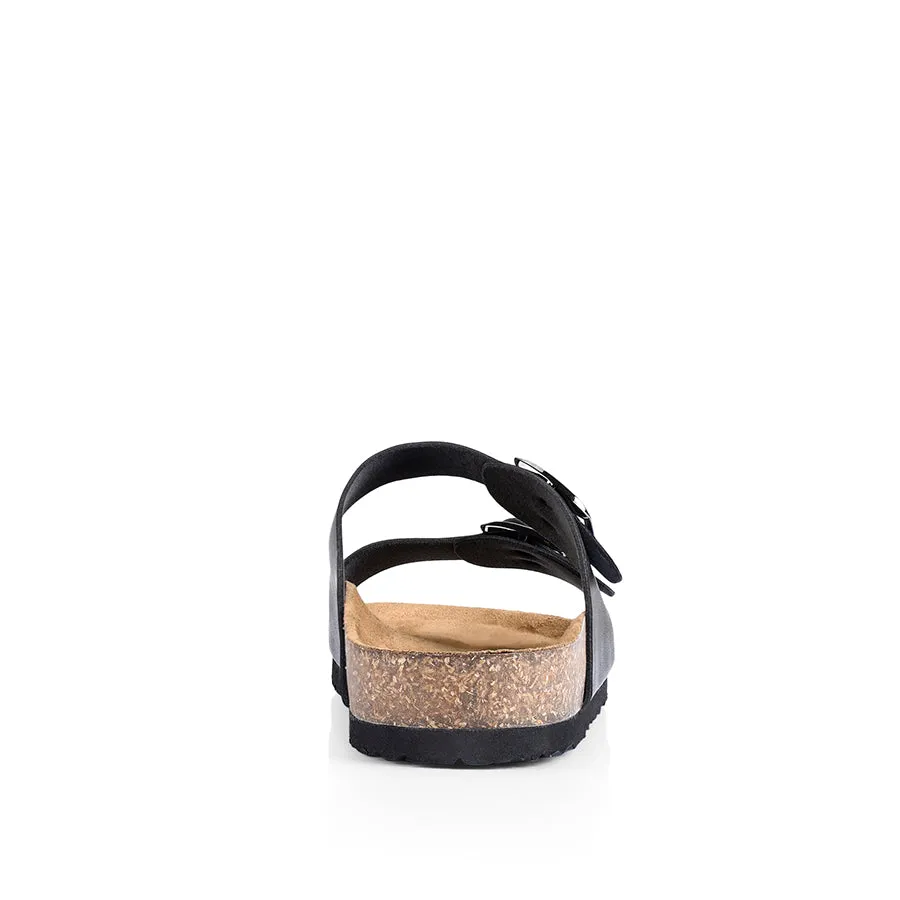 Verali Xylo Footbed Slides Black Smooth