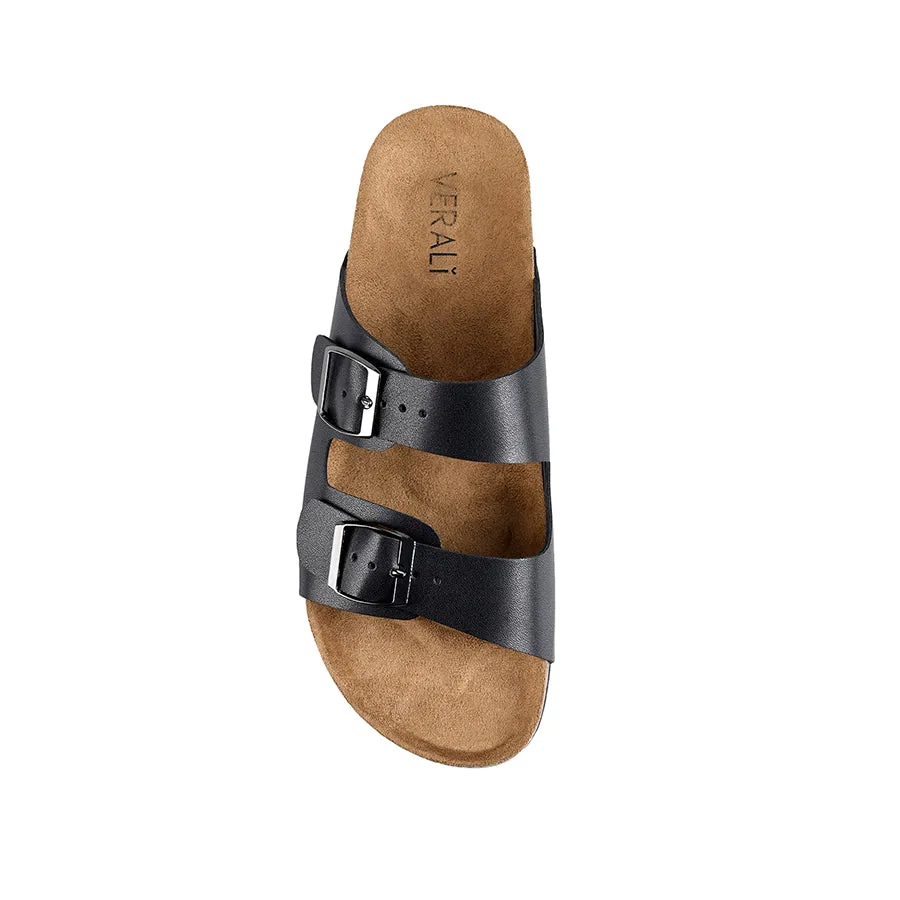 Verali Xylo Footbed Slides Black Smooth