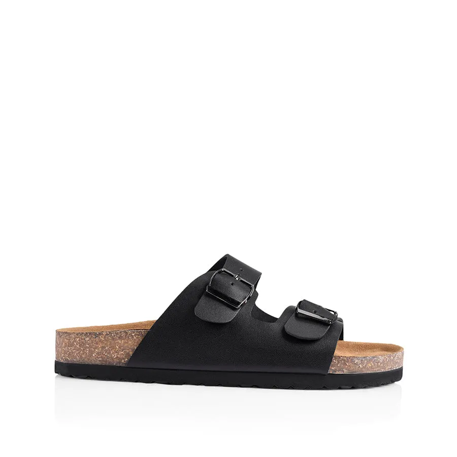 Verali Xylo Footbed Slides Black Smooth