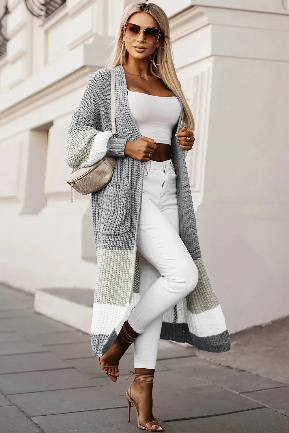 Willow Cable Knit Pocketed Duster Cardigan