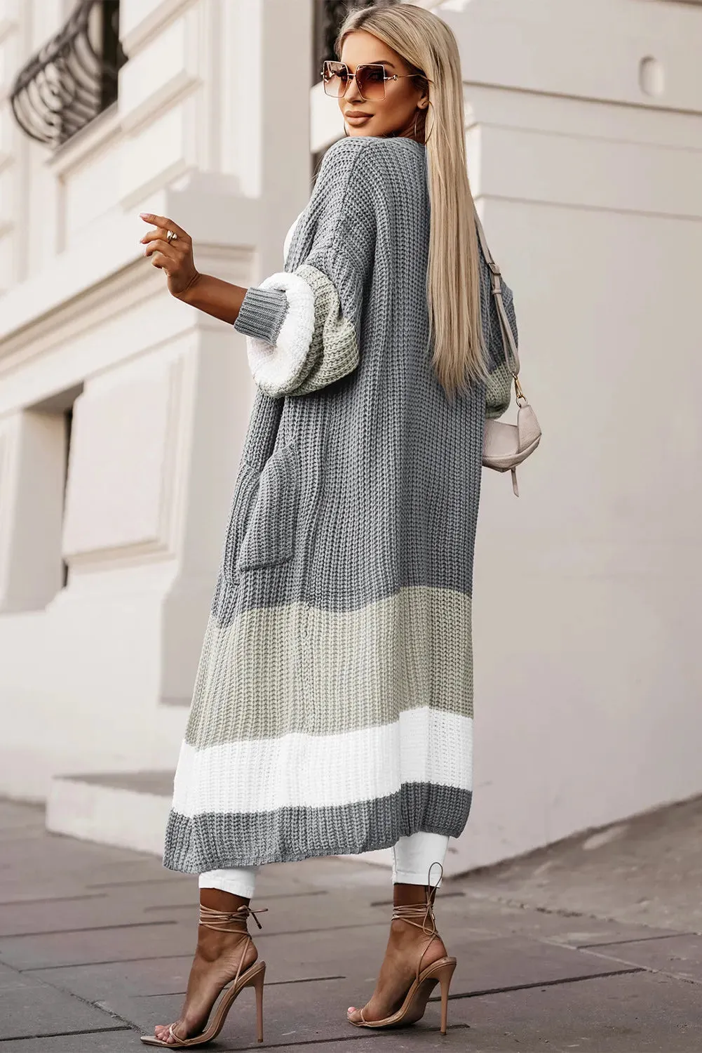 Willow Cable Knit Pocketed Duster Cardigan