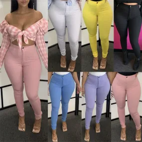 Womens Stretchy Skinny Jeans Sexy Slim Pencil Pants Size S-3XL